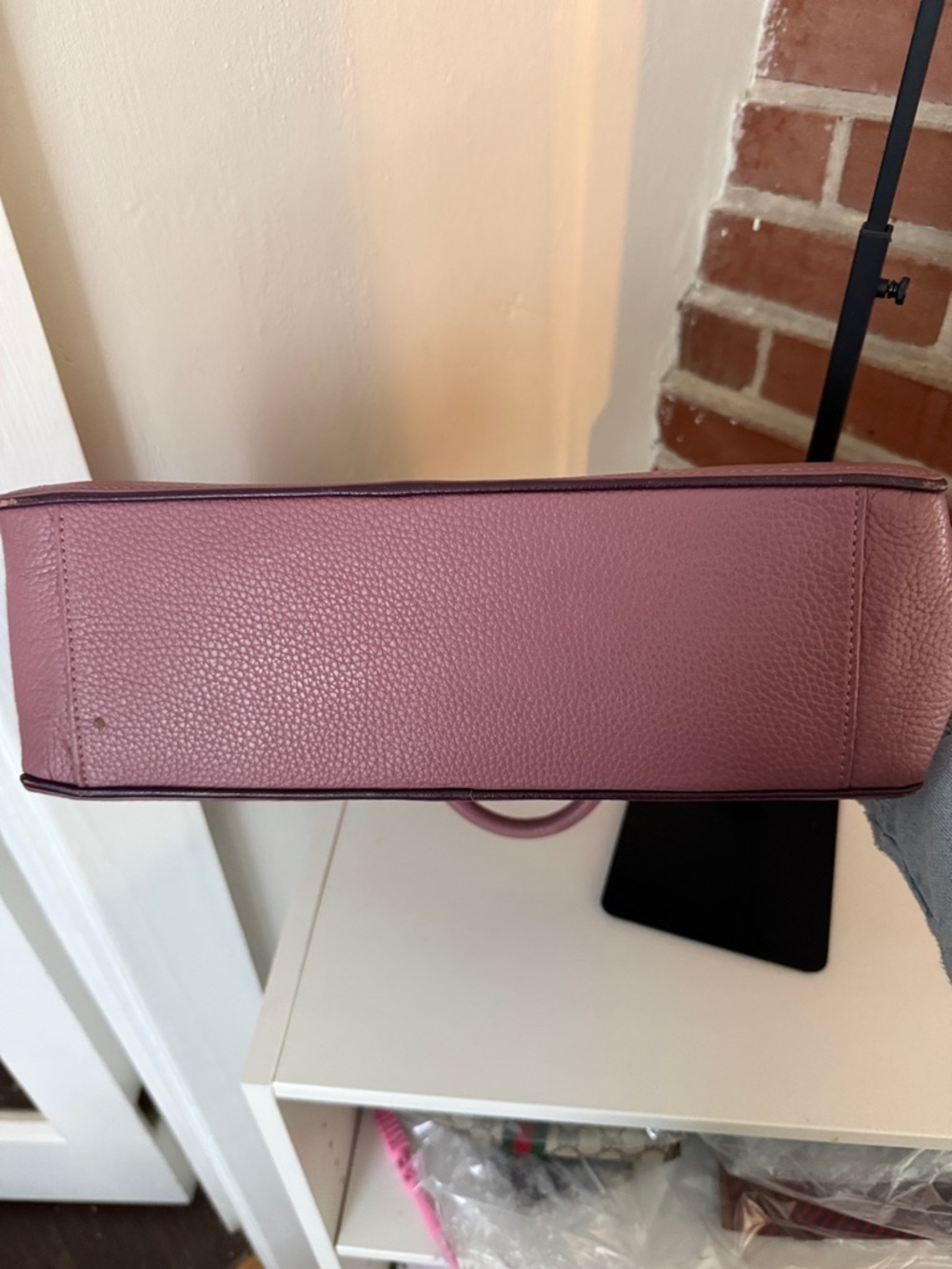 kate spade Pink Pebbled Leather Dome Satchel with Tassel - Picture 4 of 6